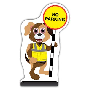 Animal Cut Out Pavement Sign - Dog - No Parking
