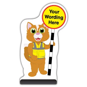 Animal Cut Out Pavement Sign - Cat - Your Wording Here