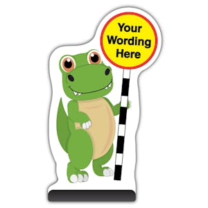 Animal Cut Out Pavement Sign - Dinosaur - Your Wording Here