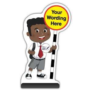 Custom Kid Cut Out Pavement Sign - Toby - Your Logo Here