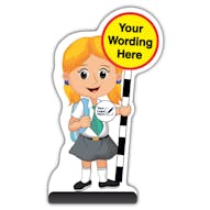 Custom Kid Cut Out Pavement Sign - Jess - Your Logo Here