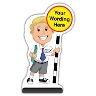 Custom Kid Cut Out Pavement Sign - Finn - Your Logo Here
