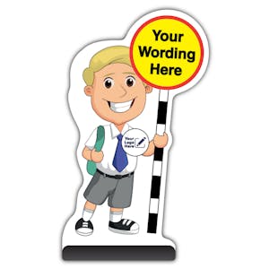 Custom Kid Cut Out Pavement Sign - Finn - Your Logo Here
