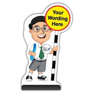 Custom Kid Cut Out Pavement Sign - Liam - Your Logo Here