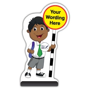 Custom Kid Cut Out Pavement Sign - Kamal - Your Logo Here