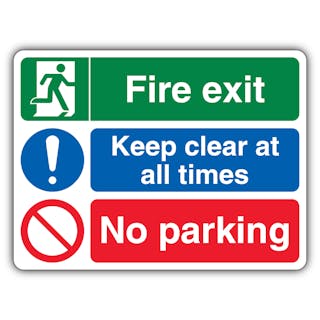 No Parking Fire Exit Keep Clear At All Times