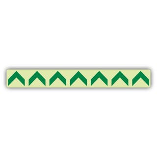 Photoluminescent Edge Marking Strip - Green Side Arrows