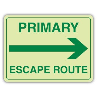 Photoluminescent Primary Escape Route