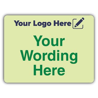 Wayfinding Green Text - Landscape - Your Logo Here