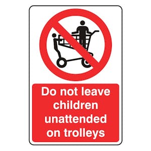 Do Not Leave Children Unattended On Trolleys - Portrait