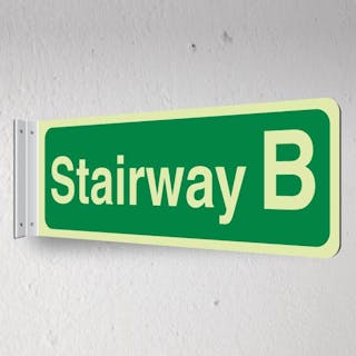 Photoluminescent Stairway B - Corridor Sign