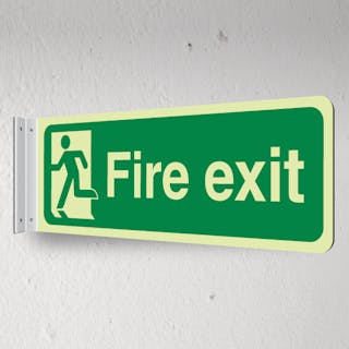 Photoluminescent Fire Exit Man Left - Corridor Sign