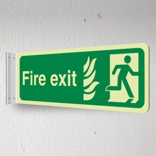 Photoluminescent NHS Fire Exit Man Right - Corridor Sign