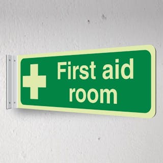 Photoluminescent First Aid Room - Landscape - Corridor Sign