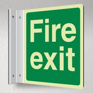 Photoluminescent Fire Exit - Square - Corridor Sign