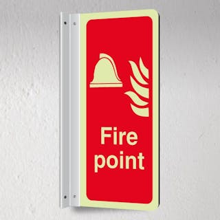 Photoluminescent Fire Point - Corridor Sign