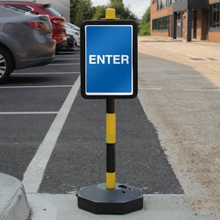 Temporary Signpost - Enter