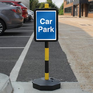 Temporary Signpost - Car Park- Blue 