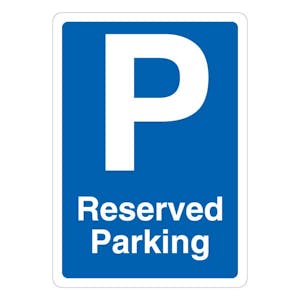 Reserved Parking - Blue Parking - Blue