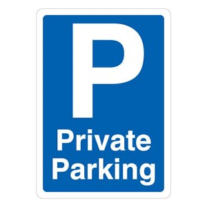 Private Parking - Mandatory Blue Parking - Blue