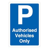 Authorised Vehicles Only - Blue