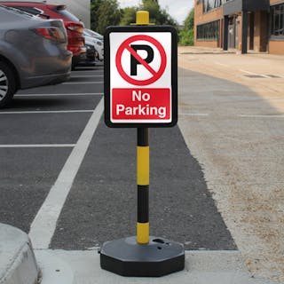 Temporary Signpost - No Parking - Prohibition Symbol With ‘P’