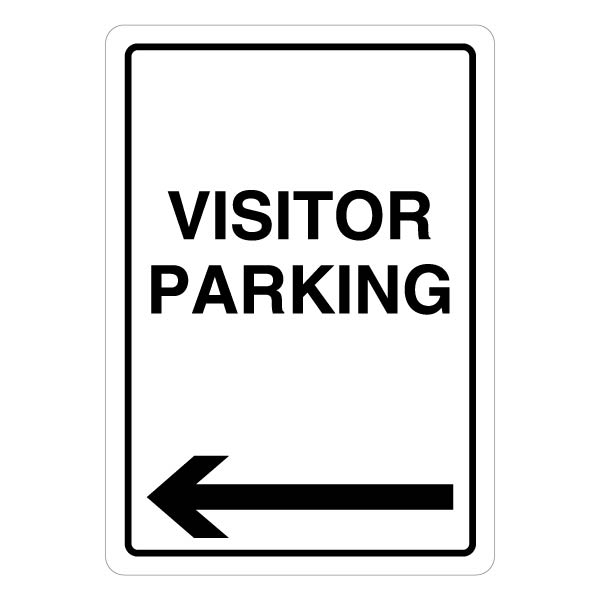 Visitor Parking - Arrow Left | SafetySigns4Less