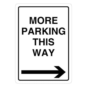 More Parking This Way - Arrow Right