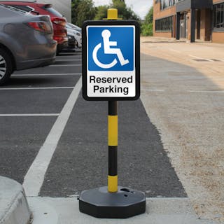 Temporary Signpost - Reserved Parking - Mandatory Disabled