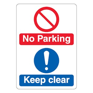 No Parking Keep Clear - Dual Symbol - Large Icon
