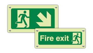 Photoluminescent Acrylic Emergency Exit Signs