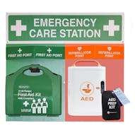 First Aid & Defibrillator - Emergency Care Station