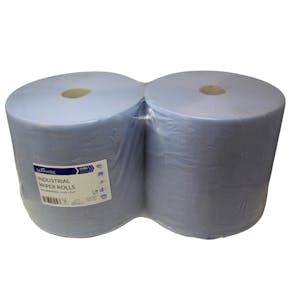 Industrial Wiper Rolls - 2ply - Flat Sheet - Blue