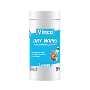 Vinco CLWipe Dry Body Wipes - Tub