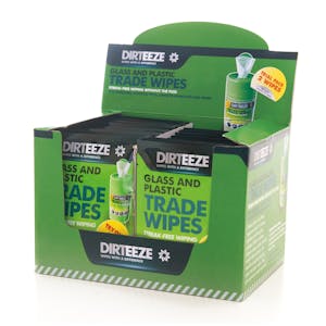 Dirteeze Glass and Plastic Trade Wipes - 50 Twin-Pack Sachets
