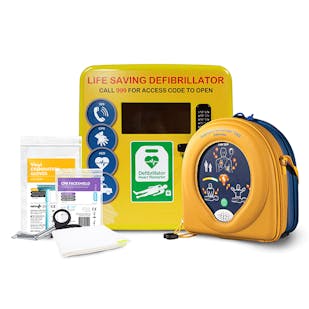 HeartSine 500P Semi-Auto Defibrillator External Locked Cabinet Package 