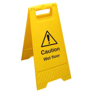 Double Sided Floor Sign - Caution Wet Floor