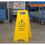 Double Sided Floor Sign - Caution Work In Progress