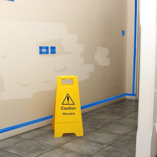 Double Sided Floor Sign - Caution Wet Paint