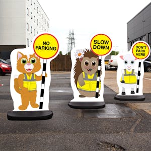 Animal Character Road Safety - Cut Out Signs