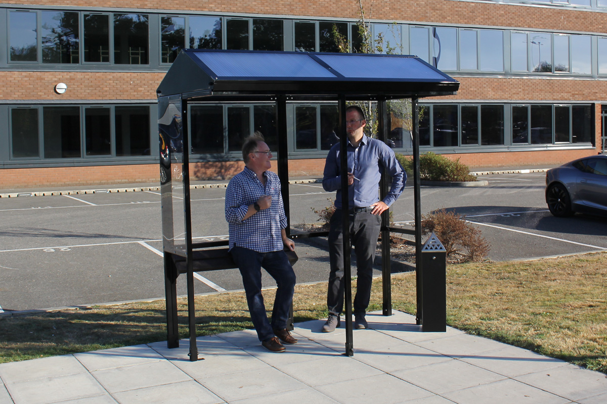 Apex Open Fronted Smoking Shelter - Clear Roof