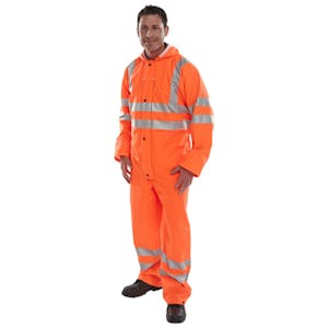 Beeswift Super B-Dri Breathable Hi-Vis Coverall