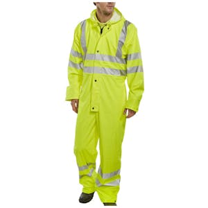 Beeswift Super B-Dri Breathable Hi-Vis Coverall