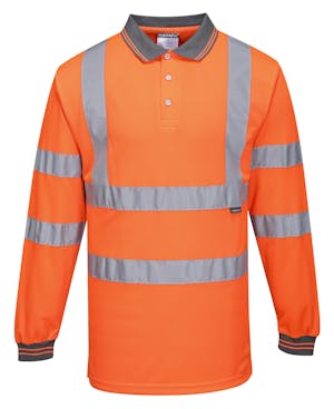 Portwest Hi-Vis Long Sleeve Polo Shirt