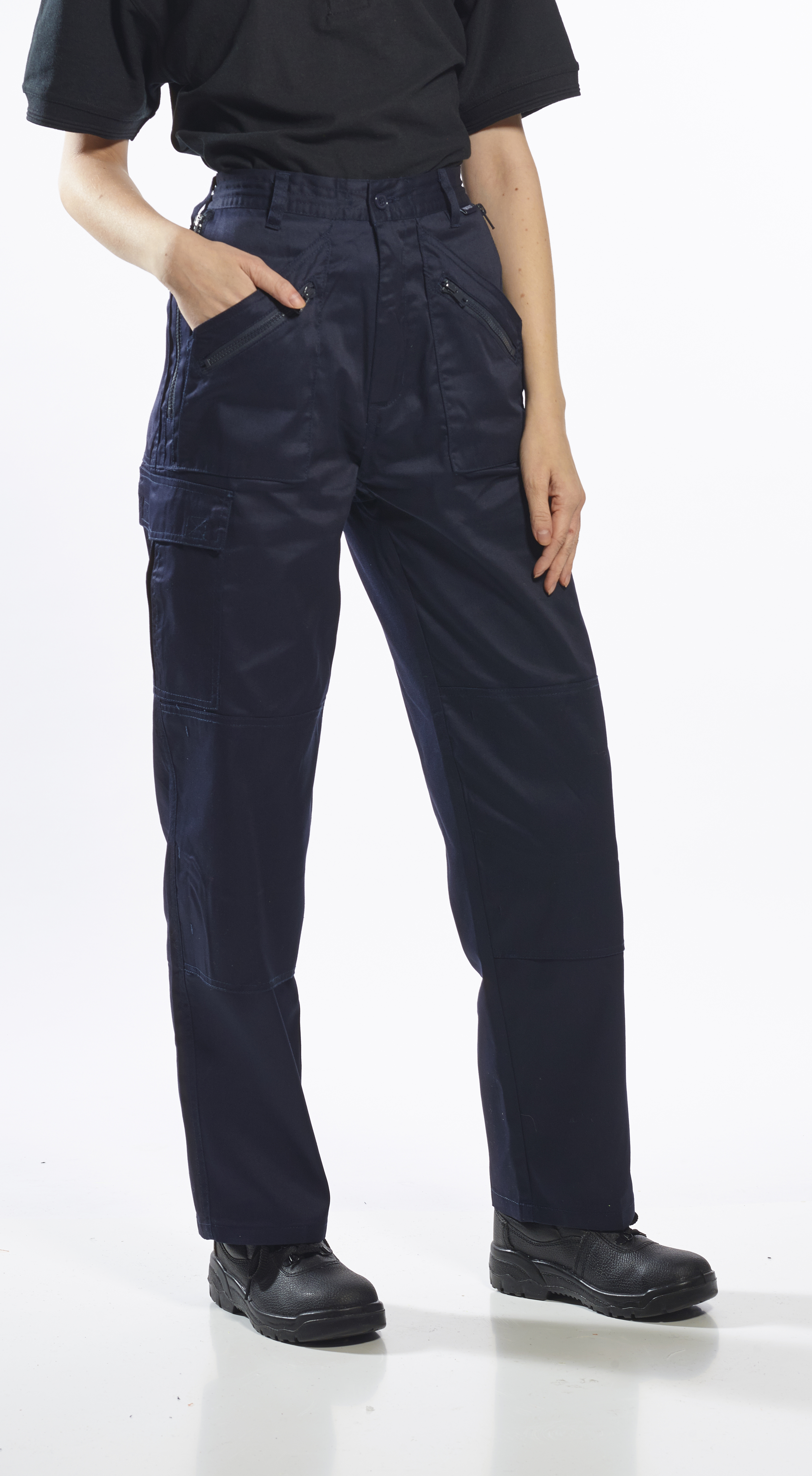 Worker, work trousers white cotton / polyester 60/40 - Chick-a-dees