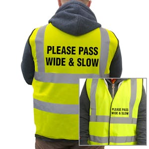 Standard Hi-Vis Vest - Please Pass Wide & Slow