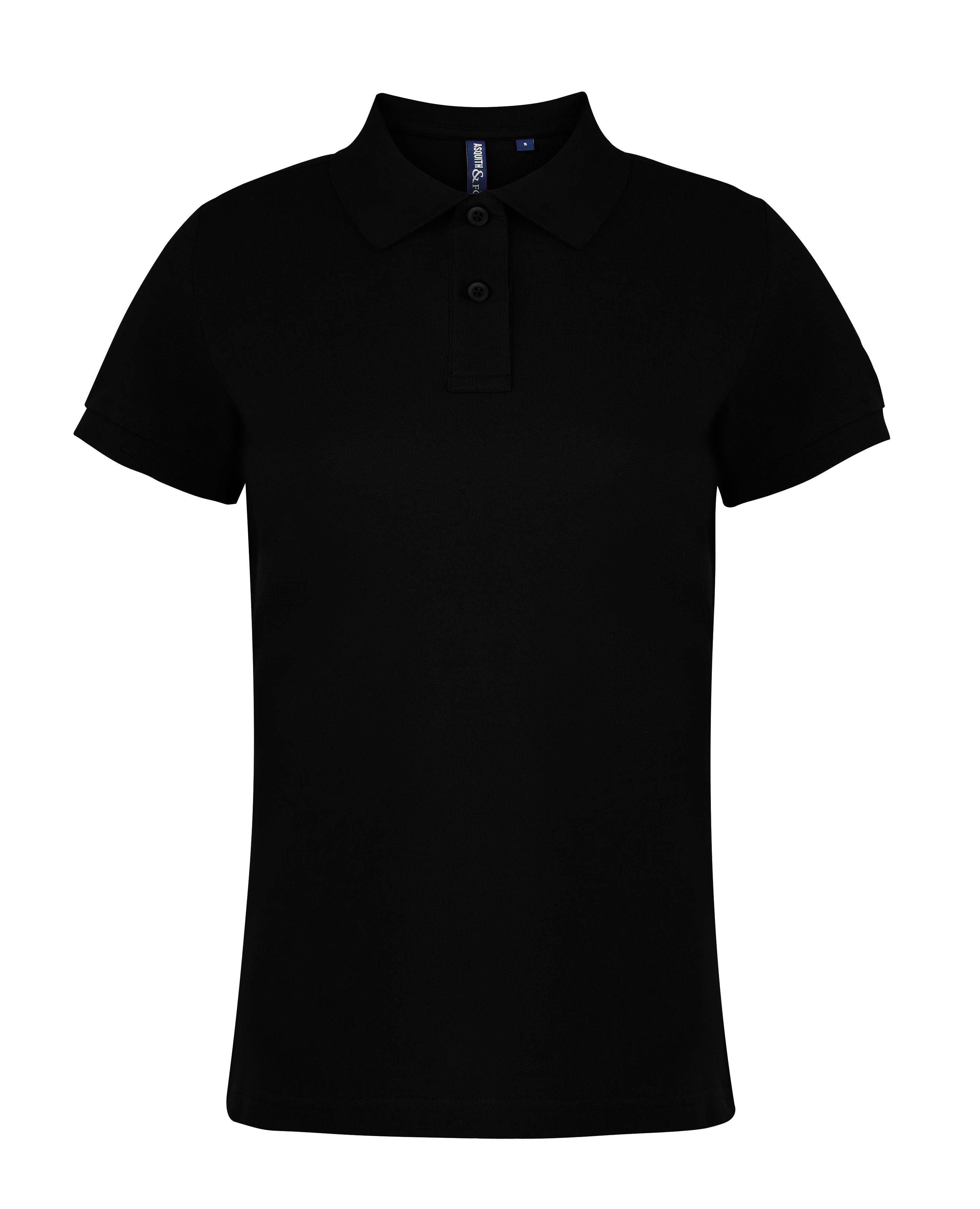 plain black ladies polo shirt