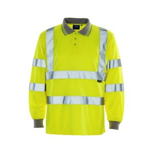 Supertouch Bird Eye Long Sleeved Hi-Vis Polo Shirt