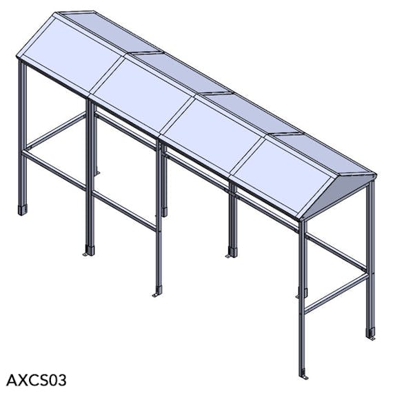 Apex 4-Sided Smoking Shelter - Aluminium Roof