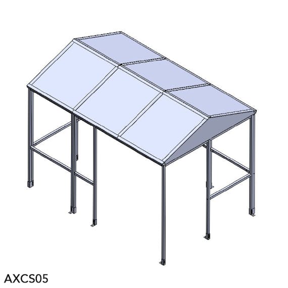 Apex 4-Sided Smoking Shelter - Aluminium Roof